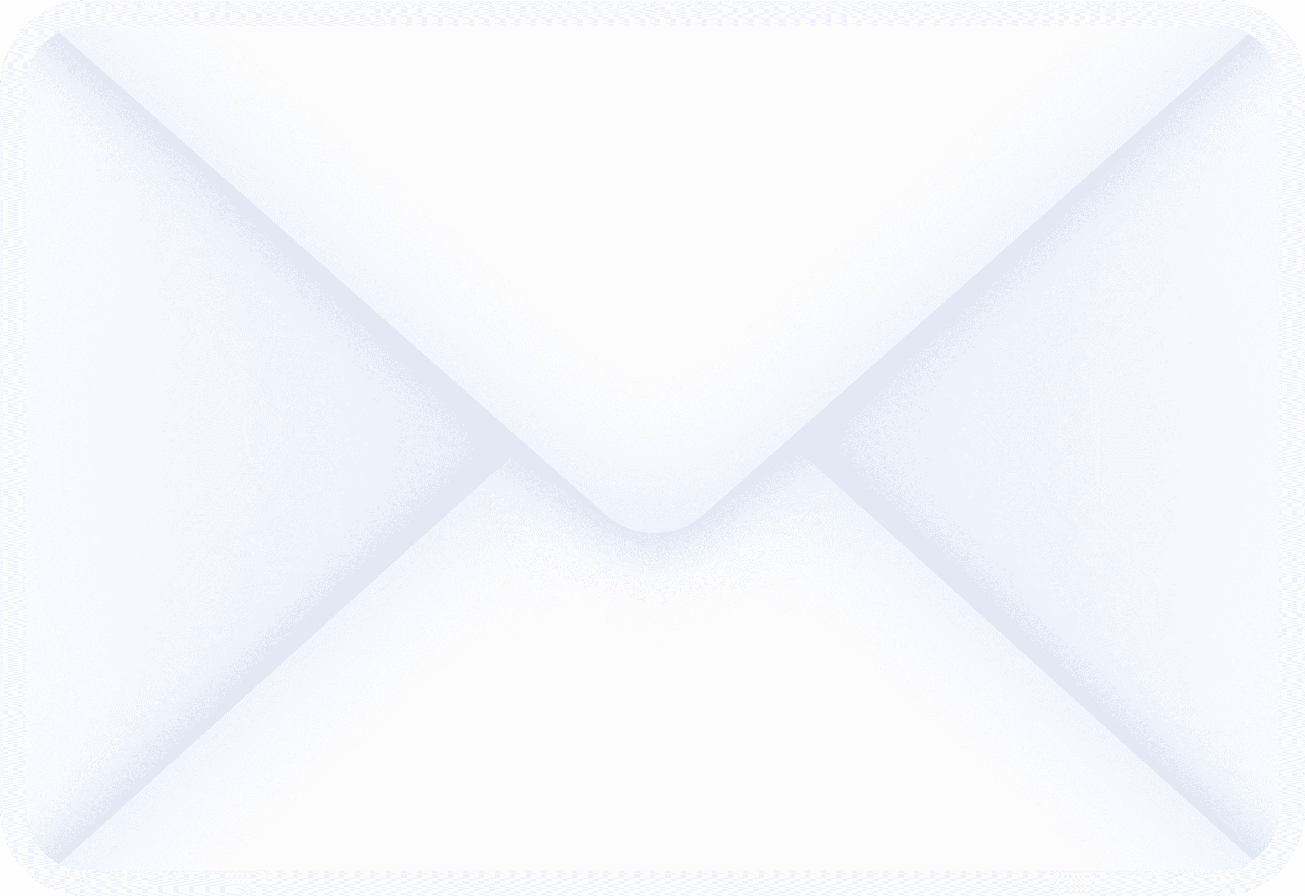 Tilted white envelope illustration
